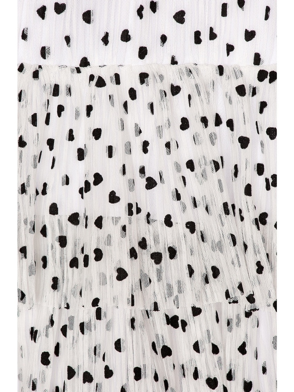 White Heart Print Tiered Mini Dress - Picture 4 of 5